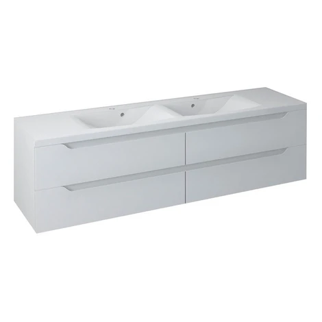 SAPHO - WAVE dvojumývadlová skrinka 179,7x50x47,8cm, biela WA180-3030