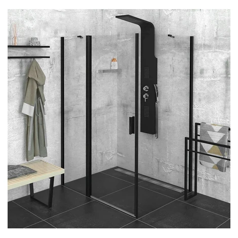 POLYSAN - ZOOM Black obdĺžniková sprchová zástena 1100x800 L/P varianta ZL1311BZL3280B