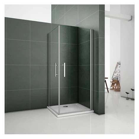 H K - Sprchovací kút SOLO D1 R908, 80x90x185 s dvoma jednokrídlovými dverami, rohový vstup vráta