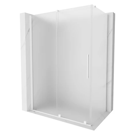 MEXEN/S - Velár sprchovací kút, posuvné dvere 160 x 100, dekor, biela 871-160-100-31-20