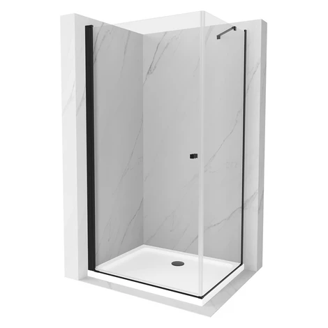 MEXEN/S - Pretória sprchovací kút 70x110, transparent, čierna + sprchová vanička vrátane sifónu 