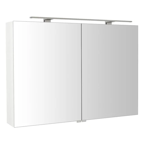 SAPHO - RIWA galérka s LED osvetlením, 101x70x17cm, biela lesk RIW100-0030