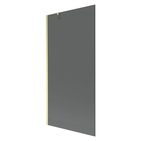 MEXEN/S - Next vaňová zástena FIX 90 x 150, grafit, zlatá kartáčovaná 895-090-000-00-40-55