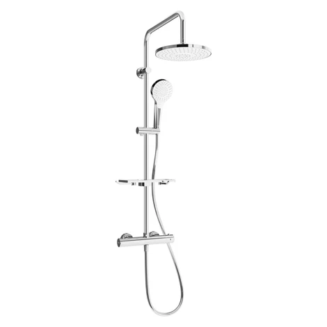 MEXEN/S - KT05 Sprchový stĺp s termostatickou batériou, chróm / biela 771500593-00