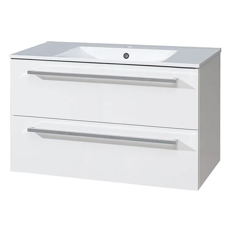 Mereo Bino, kúpeľňová skrinka s keramickým umývadlom 101 cm, biela CN662