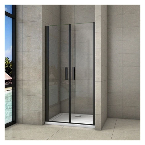 H K - Sprchové dvere dvojkrídlové BLACK SAFIR D2 90, 86-90 x 200 cm SE-BLACKSAFIRD290