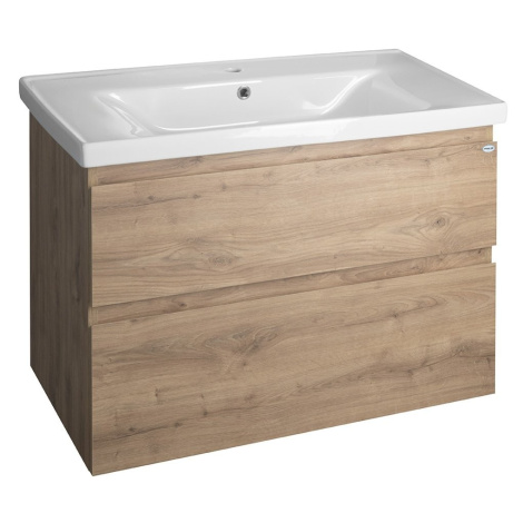 AQUALINE - ALTAIR umývadlová skrinka 86,5x60x45cm, dub emporio AI390