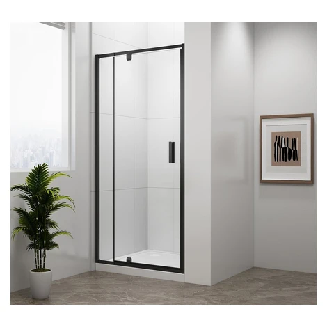 POLYSAN - EASY BLACK otočné sprchové dvere 880-1020, číre sklo EL1715B