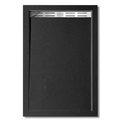 H K - BLACK STAR sprchová vanička z liateho mramoru, obdĺžnik, 120x90x3 cm SE-BLACKSTAR12090SET