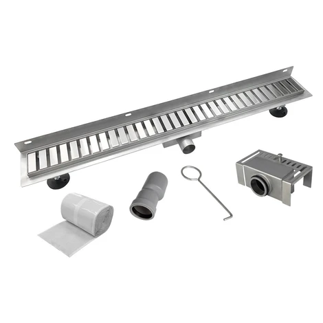 Mereo Odtokový sprchový žľab k stene 80 cm, vr. roštu STRIP CZ172
