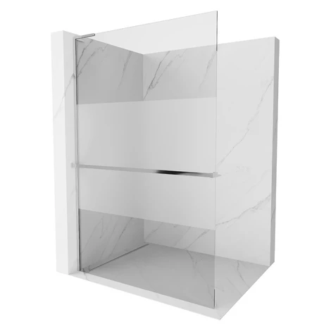 MEXEN/S - Kioto+ L Sprchová zástena WALK-IN s poličkou a držiakom uterákov 90 x 200, transparent