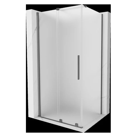MEXEN/S - Velár sprchovací kút, posuvné dvere 110 x 75, dekor, grafit metal 871-110-075-31-95