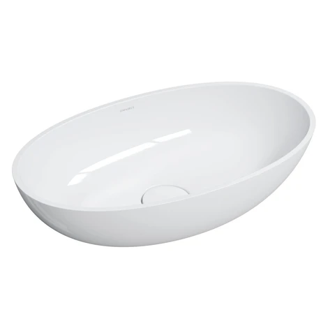 OMNIRES - SHELL M+ umývadlo na dosku, 60 x 35 cm biela lesk /BP/ SHELLUNBP