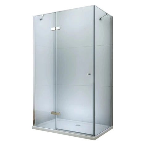 MEXEN/S - Romasprchový kút 90x80, kývne, číre sklo, chróm + vanička 854-090-080-01-00-4010