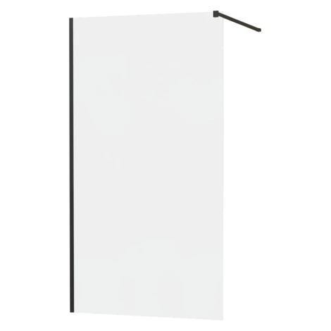 MEXEN/S - KIOTO Sprchová zástena WALK-IN 80x200 cm 8 mm, čierna, matné sklo 800-080-101-70-30