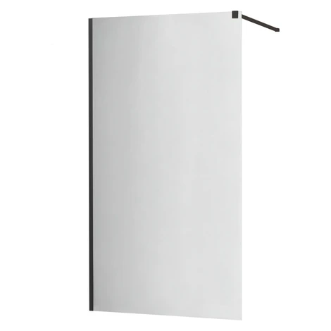 MEXEN/S - KIOTO Sprchová zástena WALK-IN 80x200 cm 8 mm, čierna, zrkadlové sklo 800-080-101-70-5