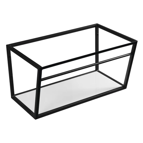 SAPHO - SKA konzola pod umývadlo 750x400x460, čierna mat, s bielou MDF policou SKA102