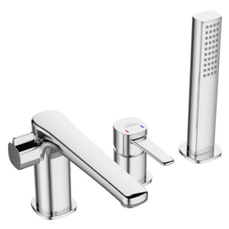 INVENA - Vaňová batéria 3 otvorová GLAMOUR chróm BW-02-S01-V