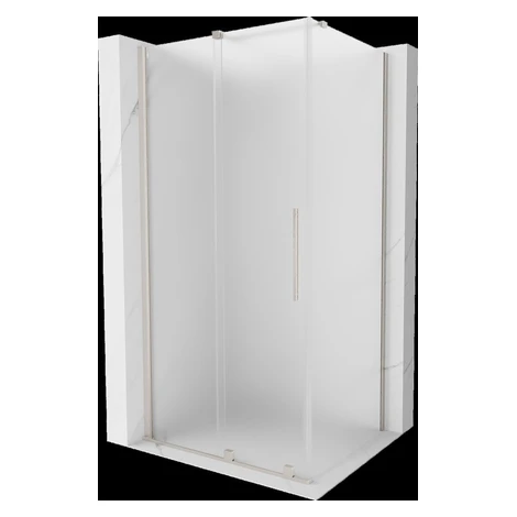 MEXEN/S - Velár sprchovací kút, posuvné dvere 110 x 90, dekor, nikel kartáčovaný 871-110-090-31-