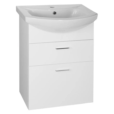 AQUALINE - ZOJA umývadlová skrinka zásuvková 50,8x74x29,9cm, biela 51051A