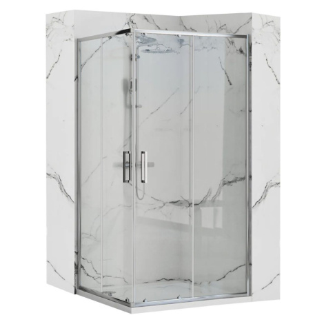 REA/S - Sprchovací kút PUNTO 80x100 + biela sprchová vanička Savoy KPL-K1009