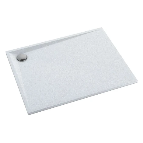 OMNIRES - STONE obdĺžniková sprchová vanička s kamennou štruktúrou, 90 x 100 cm biela mat /BM/ S
