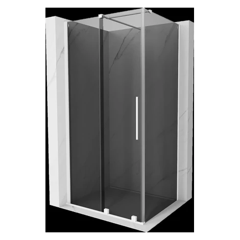 MEXEN/S - Velár sprchovací kút, posuvné dvere 90 x 110, grafit, biela 871-090-110-41-20