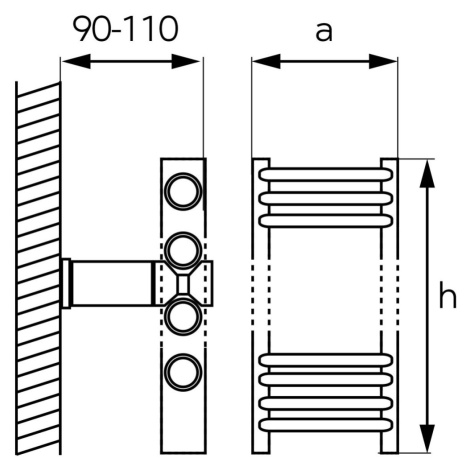 NOVASERVIS - Vykurovacie teleso rovné - biele 600/1200/R,1