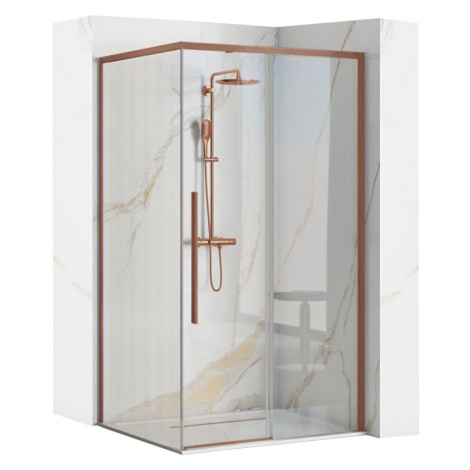 REA/S - Sprchovací kút SOLAR - Copper Brush 90x90 So sprchovou vaničkou Savoy KPL-96011