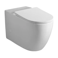 SAPHO - INFINITY RIMLESS misa pre kombi WC, spodný/zadný odpad, biela PC105-111