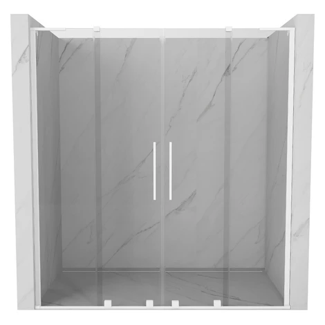 MEXEN/S - Velar L Duo posuvné sprchové dvere 180, transparent, biela 871-180-003-02-20