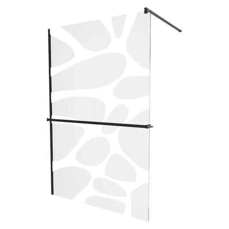 MEXEN/S - KIOTO Sprchová zástena WALK-IN s poličkou a držiakom uterákov 90 x 200, transparent/bi