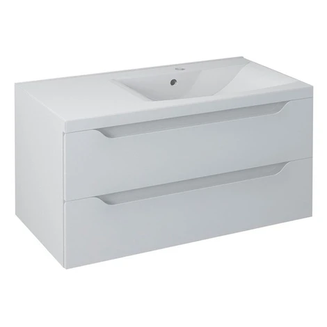 SAPHO - WAVE umývadlová skrinka 89,7x45x47,8cm, biela, pravá WA093-3030