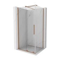 MEXEN/S - Velár sprchovací kút 100 x 120, transparent, kartáčovaná meď 871-100-120-01-65