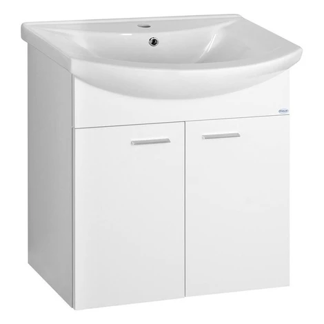 AQUALINE - ZOJA umývadlová skrinka 61,5x74x32,5cm, 2x dvierka, biela 51063