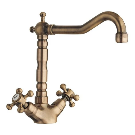SAPHO SAPHO - ANTEA stojánkova drezová batéria s retro hubicou, bronz 3126