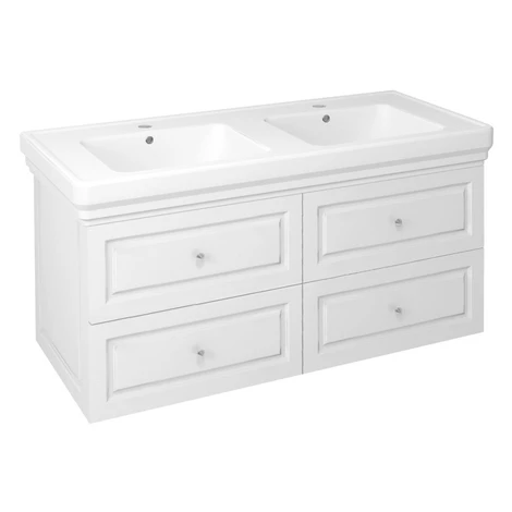 SAPHO - VIOLETA dvojumývadlová skrinka 116x52x48,5cm, biela matná VI125-3131