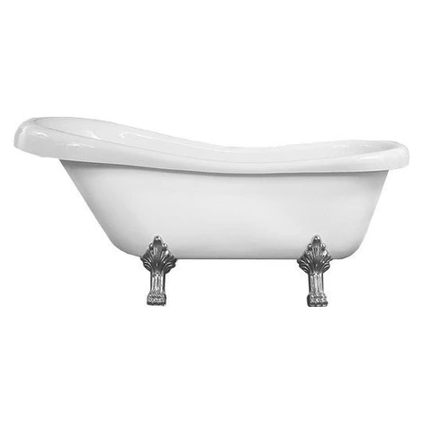 MEXEN/S - Retro voľne stojaca vaňa 170x75 cm biela chróm nohy , sifón chrom 53251707500-00