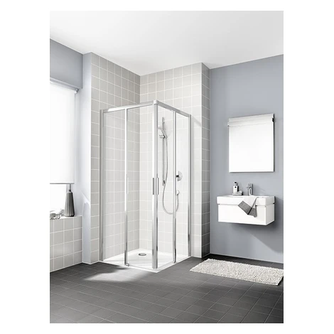 Kermi Cada XS /rohový vstup/ bezbariérové posuvné dvere 900x2000, číre sklo clean, profil strieb