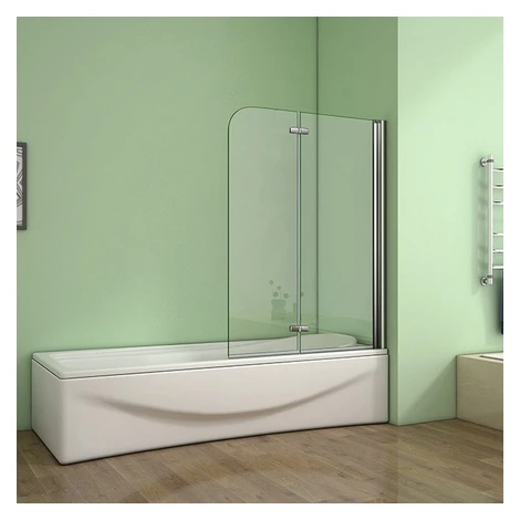 H K - Vaňová zástena S22 100x140cm - dvojdielna sklopná, číre sklo SE-S22-100